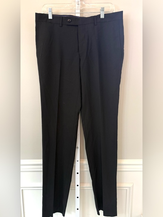 Ted Baker Other - Ted Baker 100% Wool Dress Pants Raw Hem Black Tailored Trousers Men’s